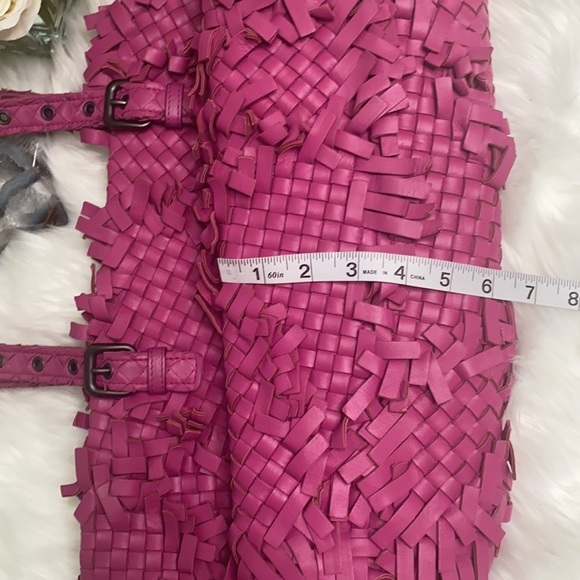 Bottega Veneta Amethyst Fringe Tote Leather Rare Find Excellent Condition - Picture 12 of 13